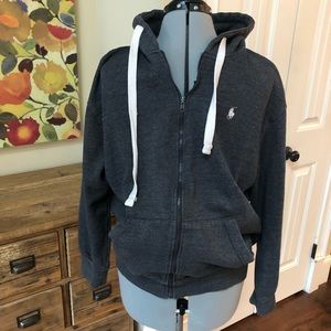 Polo Ralph LAUREN Hooded Sweatshirt Zip Gray L